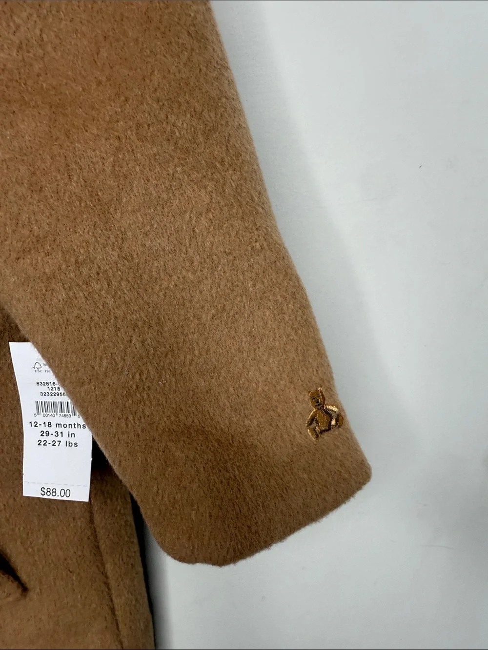 GAP Toddler Camel Pea Coat